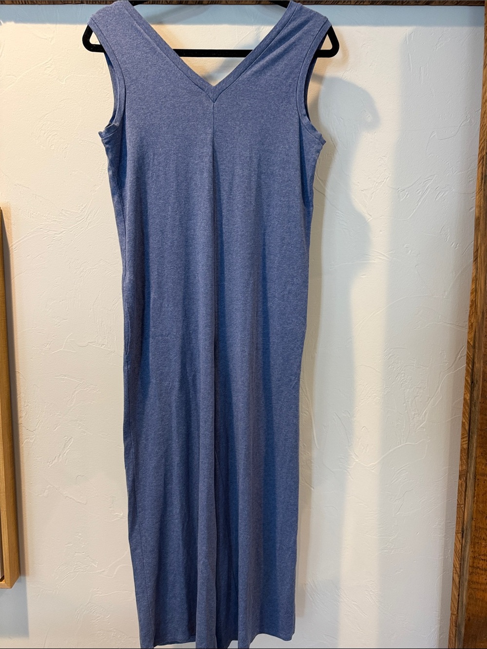 Darling wide leg crop Sleeveless V-Neck Jumpsuit in Blue with pockets